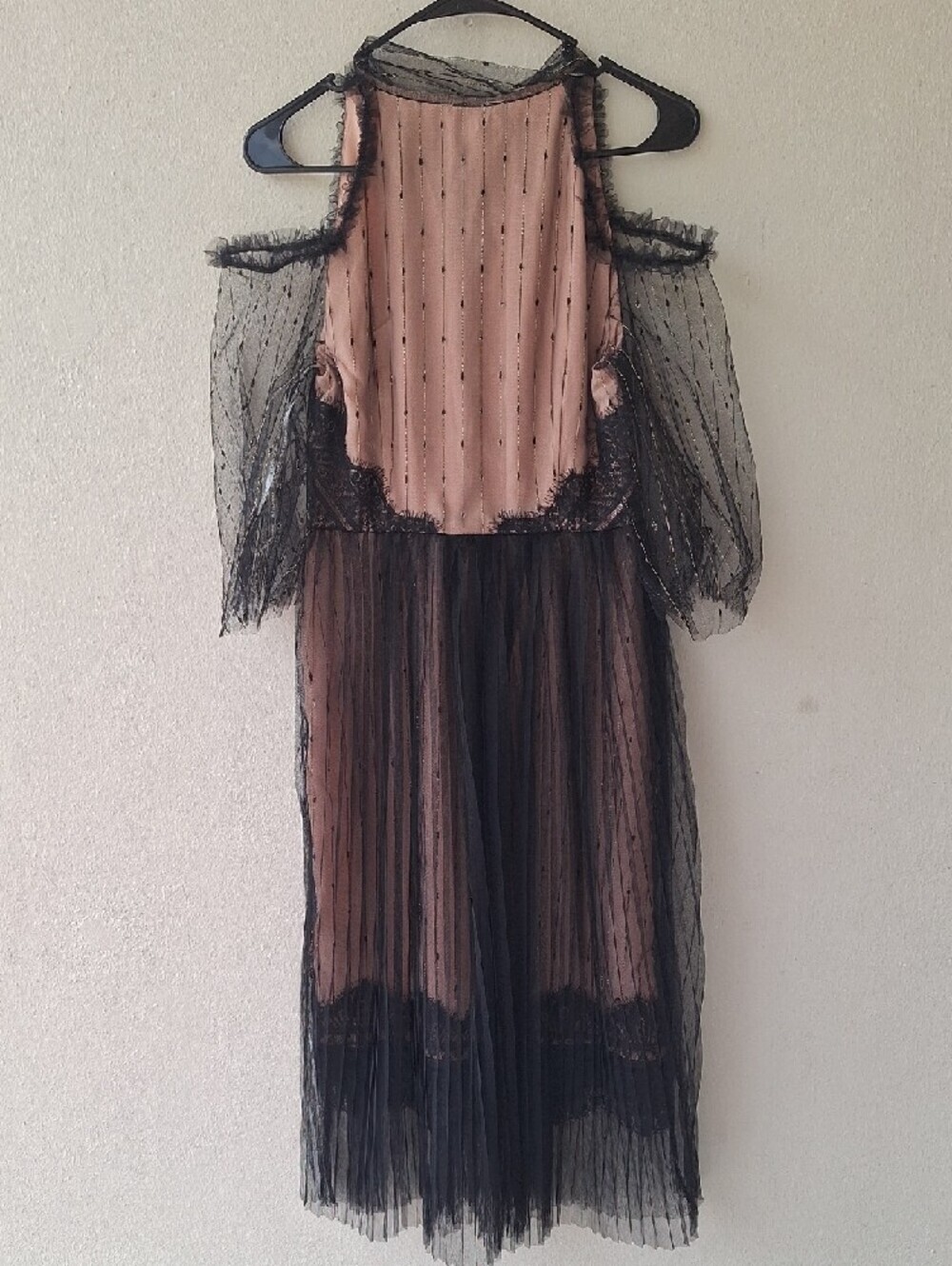 True Decadense Arleth Black Nude Tulle Women's Midi Size 10 NWT - Picture 5 of 10